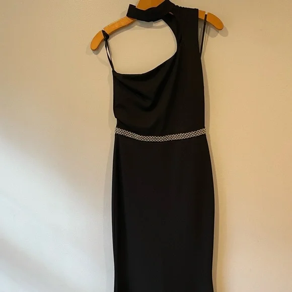 NWT Windsor Black One Shoulder long Dress - Picture 2 of 11